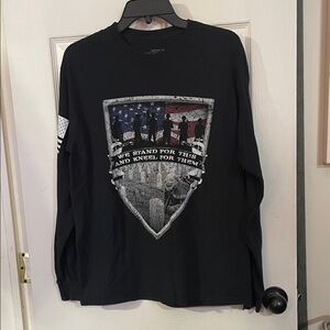 Grunt Style "We Stand for This..." Black Patriotic Long Sleeve Tee. Size M
